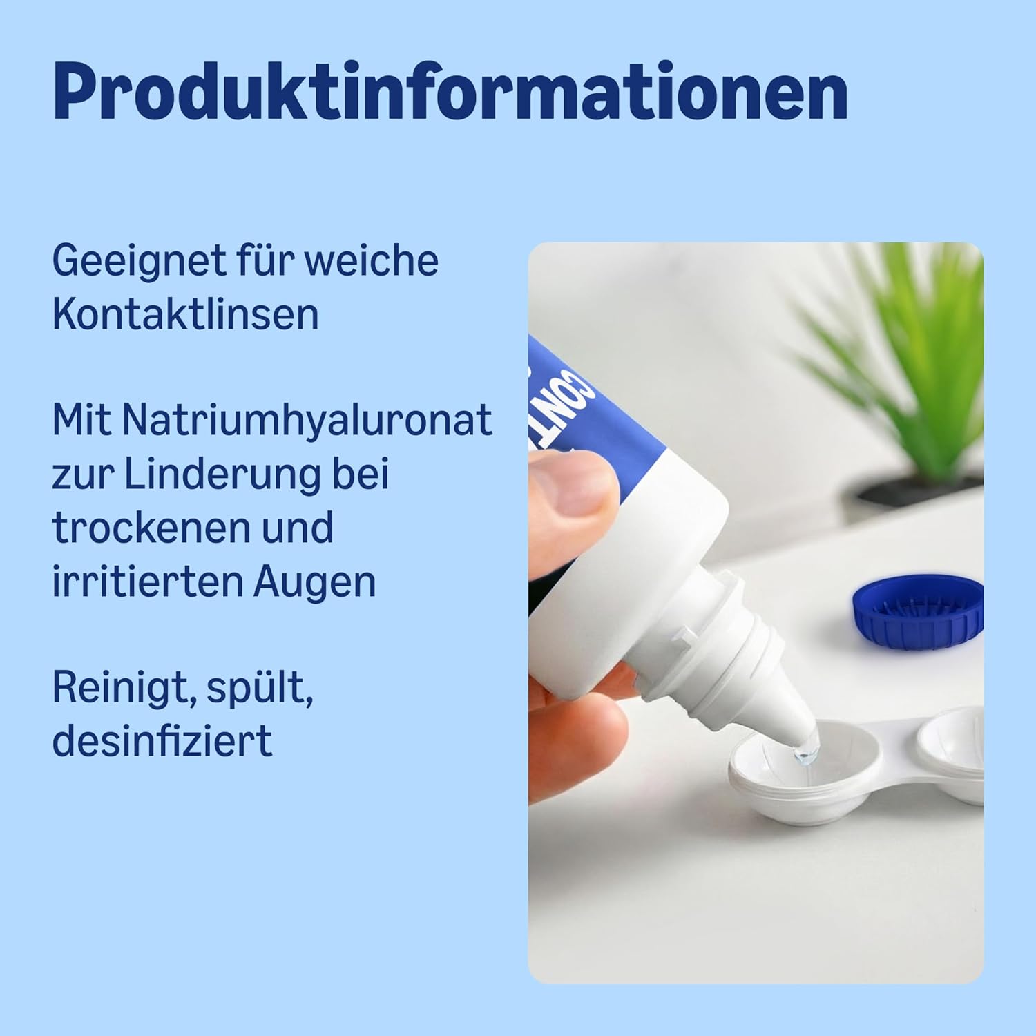 Thumbnail 2 de Healthcare by Amazon Solution All in One mit Natriumhyaluronat für weiche Kontaktlinsen – 3 x 360 ml