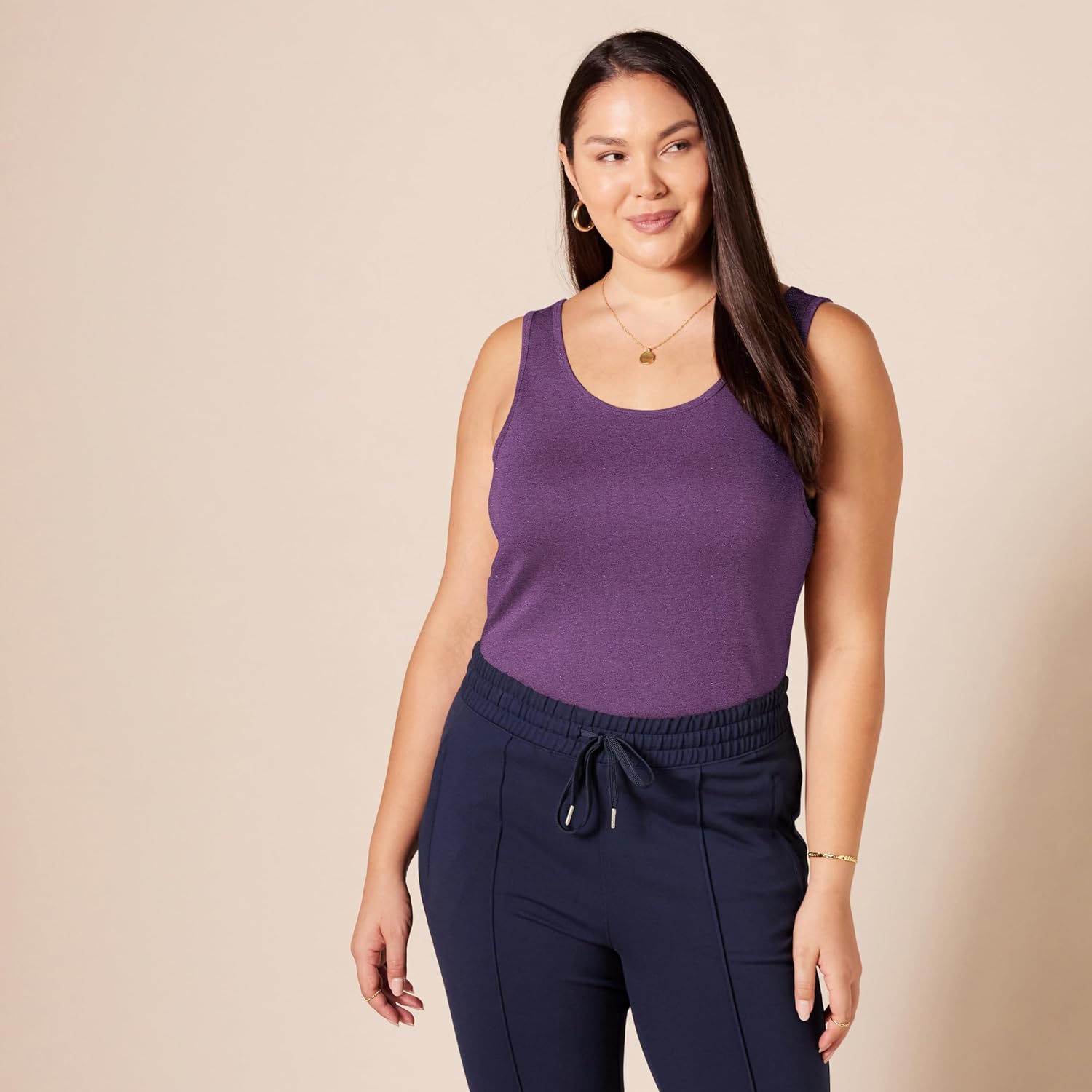Detalle de Amazon Essentials Women’s Slim-Fit Vest (Pack of 2) in Cotton Modal Micro Rib