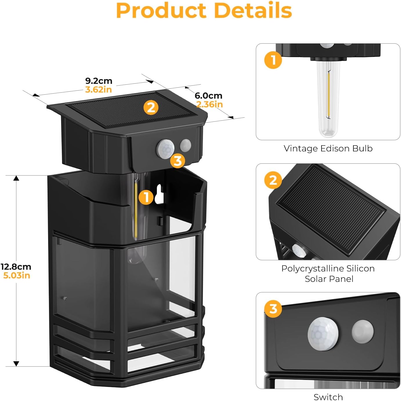 Thumbnail 6 de btfarm Solar Fence Lights 2 Pack, 3 Modes