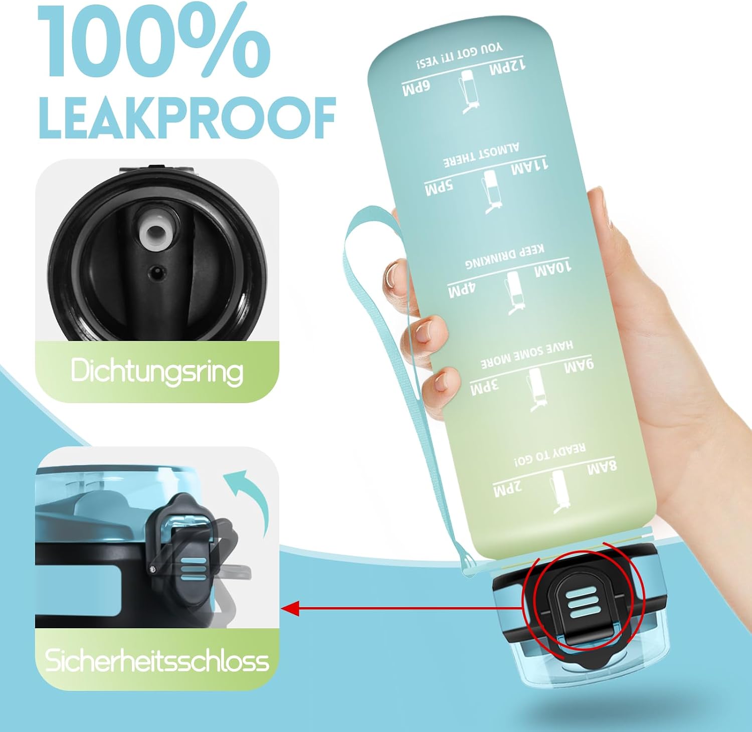 Detalle 2 de Mulbijeo Gourde 1L réutilisable pour sport