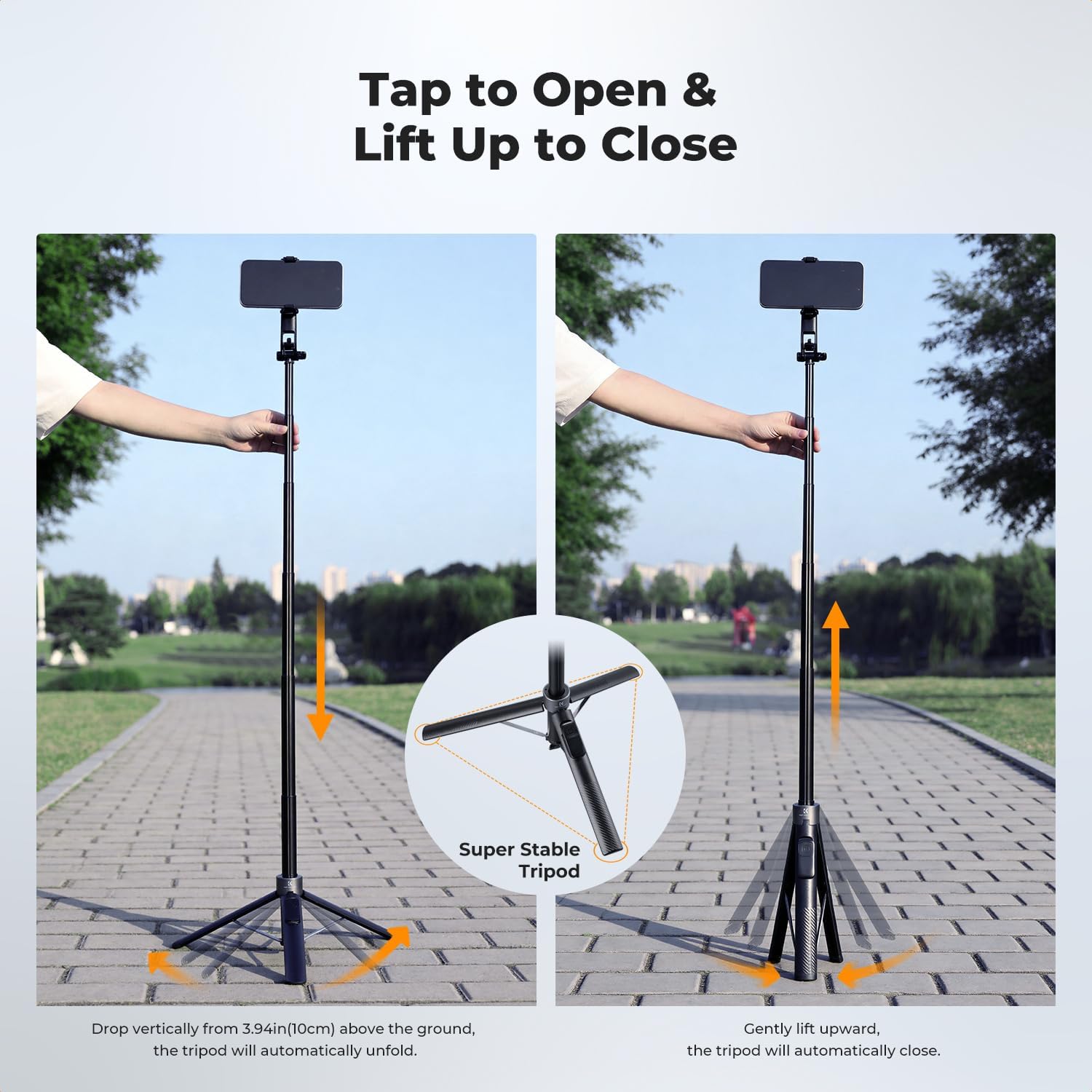 Detalle 2 de K&F CONCEPT Popod 72" Phone Tripod with Remote
