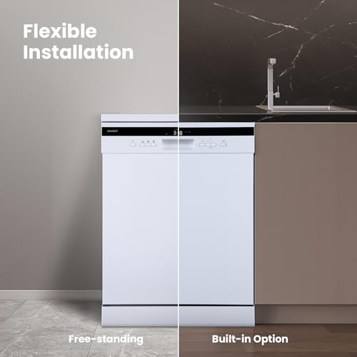 Thumbnail 7 de COMFEE' Full Size Freestanding Dishwasher, 14 Place Settings, White