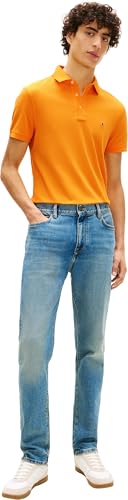 Detalle de Tommy Hilfiger Polo Ajustado 1985 para Hombre (Naranja) – Mw0Mw17771, talla XL
