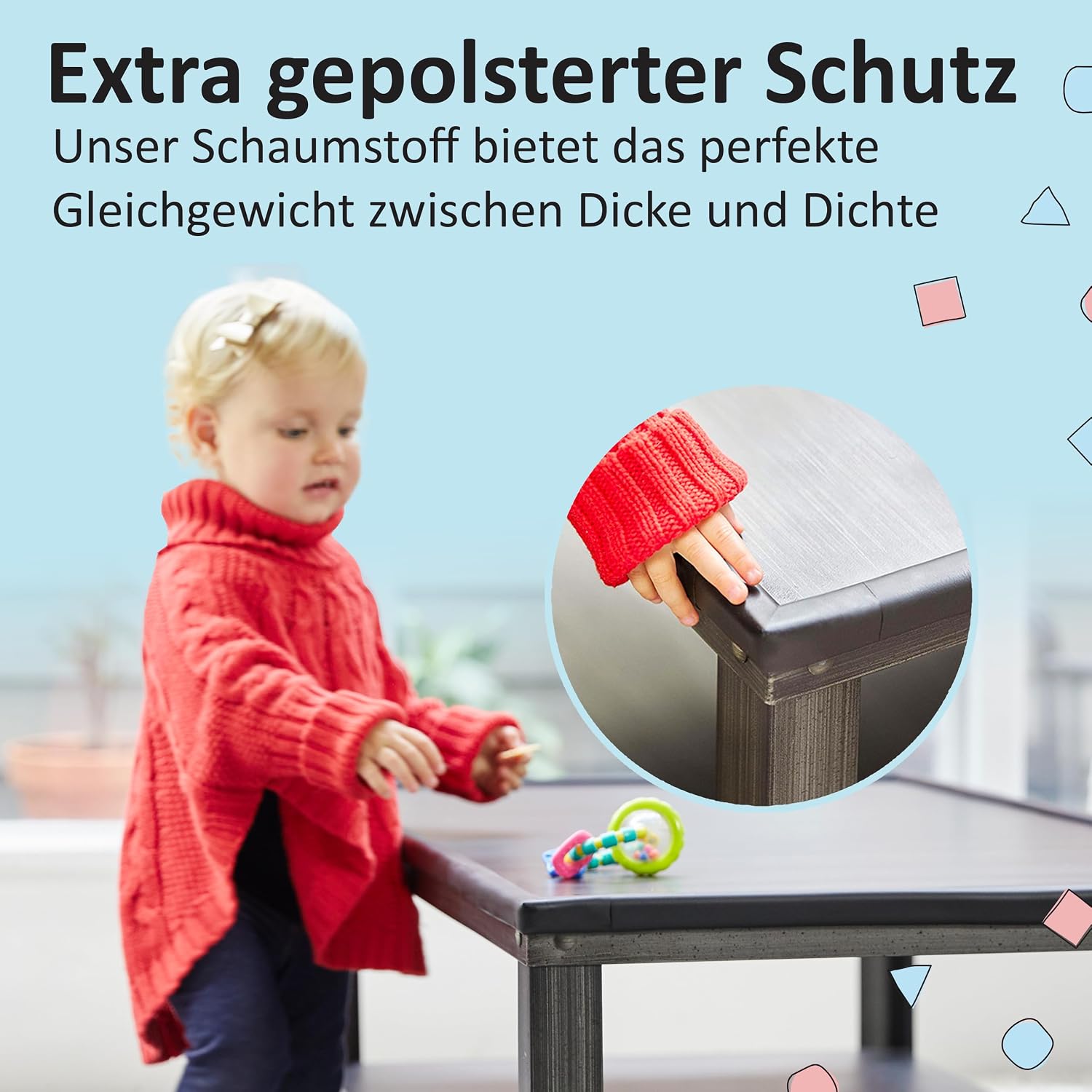 Thumbnail 4 de Bébé Earth Kinderschutz-Möbel-Set mit 6m Kantenschutz und 8 Eckschutz aus Schaumstoff (inkl. Türstopper), braun