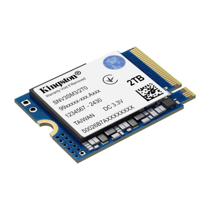 Detalle de Kingston NV3 2TB M.2 2230 PCIe 4.0 NVMe - rendimiento compacto para portátil y mini PC