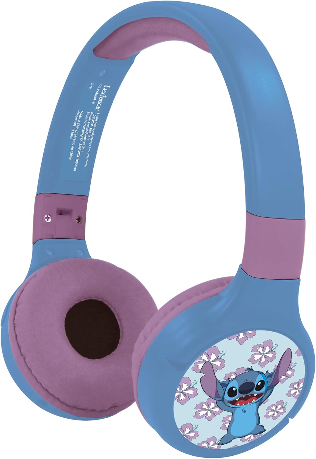 Detalle de Lexibook Disney Stitch Casque Bluetooth HPBT010D – 2-en-1 sans fil ou filaire, micro amplification mastiqueur