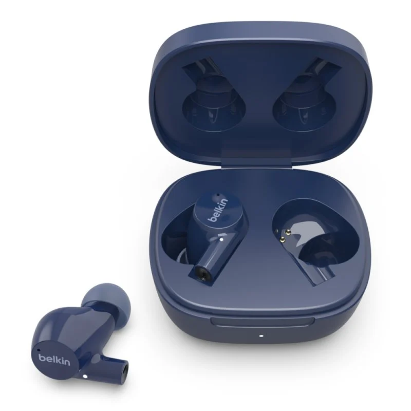 Detalle de Belkin Soundform Rise: Auriculares True Wireless en color azul con 7h de autonomía