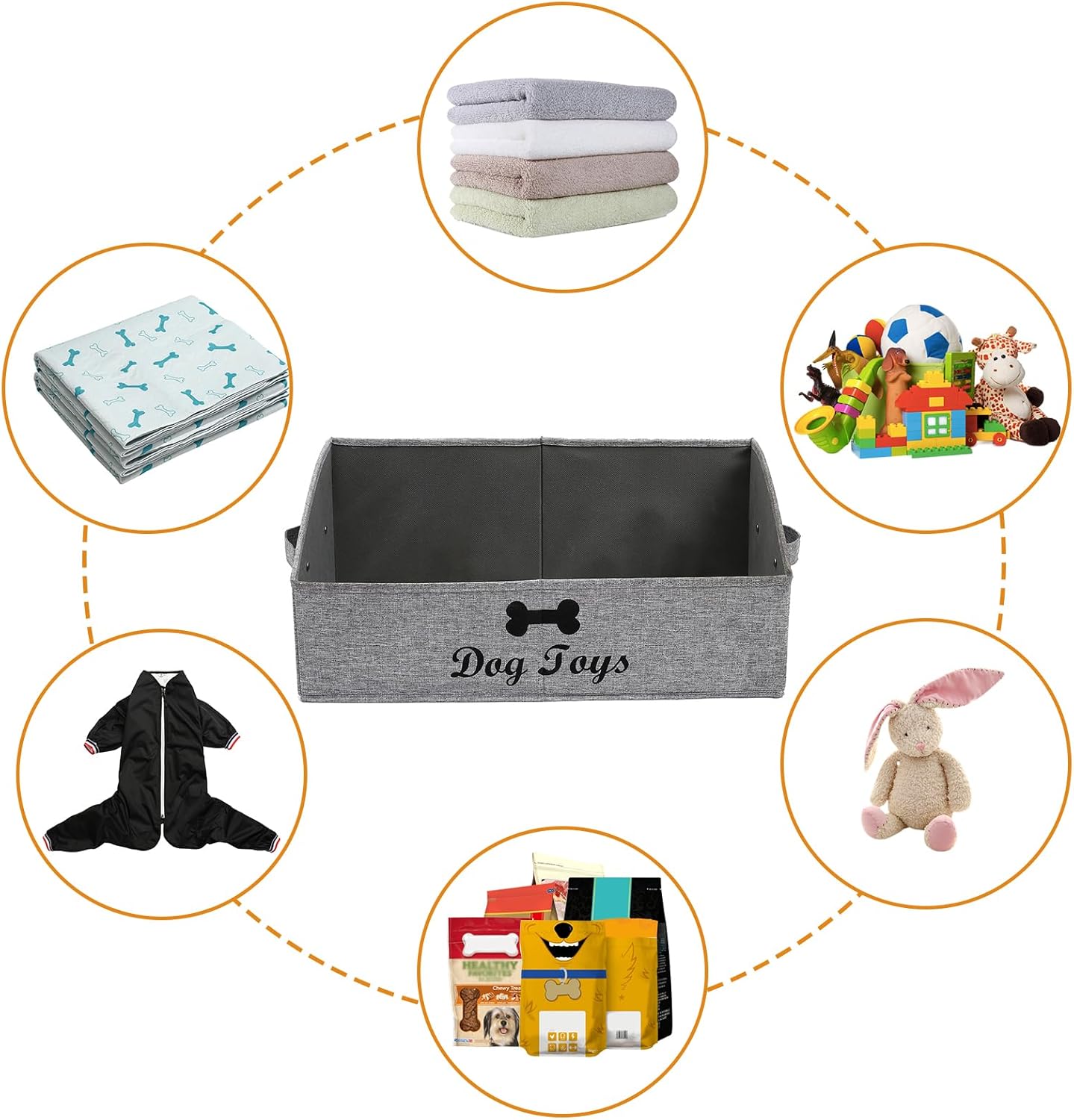 Thumbnail 2 de Geyecete Large Dog Toy Bin 2-Pack