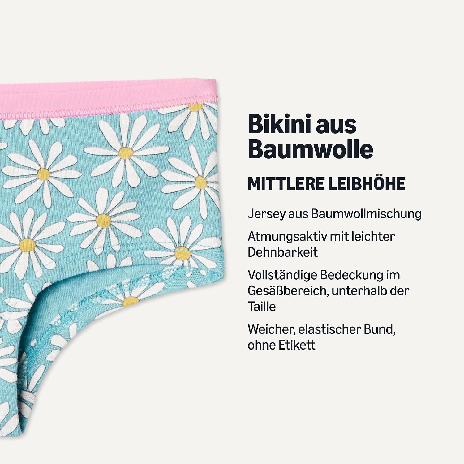 Detalle 2 de Amazon Essentials Mädchen Hipster-Unterhosen aus Baumwoll-Jersey, 10er Pack
