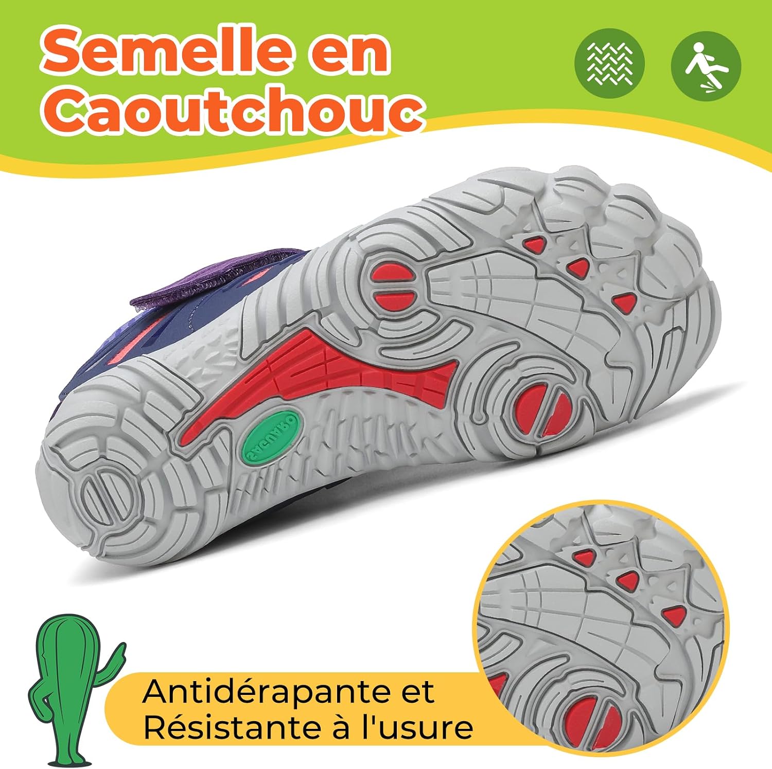 Thumbnail 4 de SAGUARO Chaussures Minimalistes Enfant Noir GR24-36