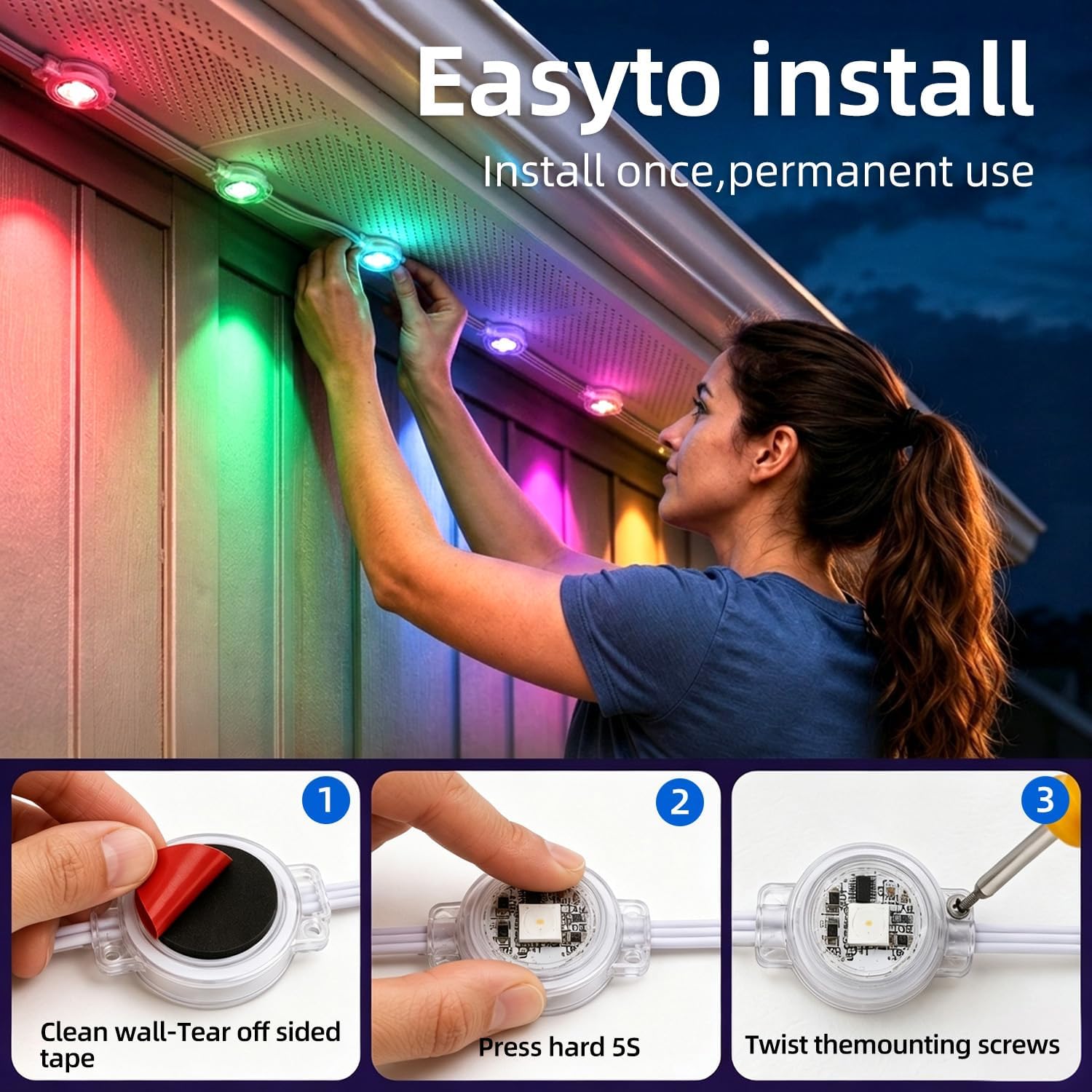Thumbnail 6 de Segrass Permanent Outdoor Lights 100FT
