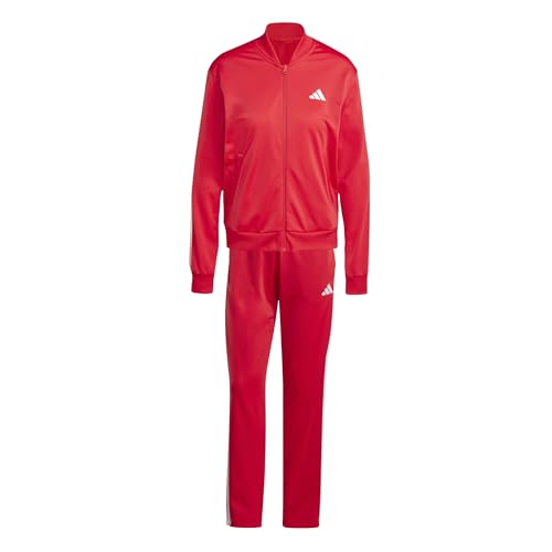 Detalle de Adidas Donna Essentials 3-Stripes Track Suit – Pure Ruby/White, taglia L