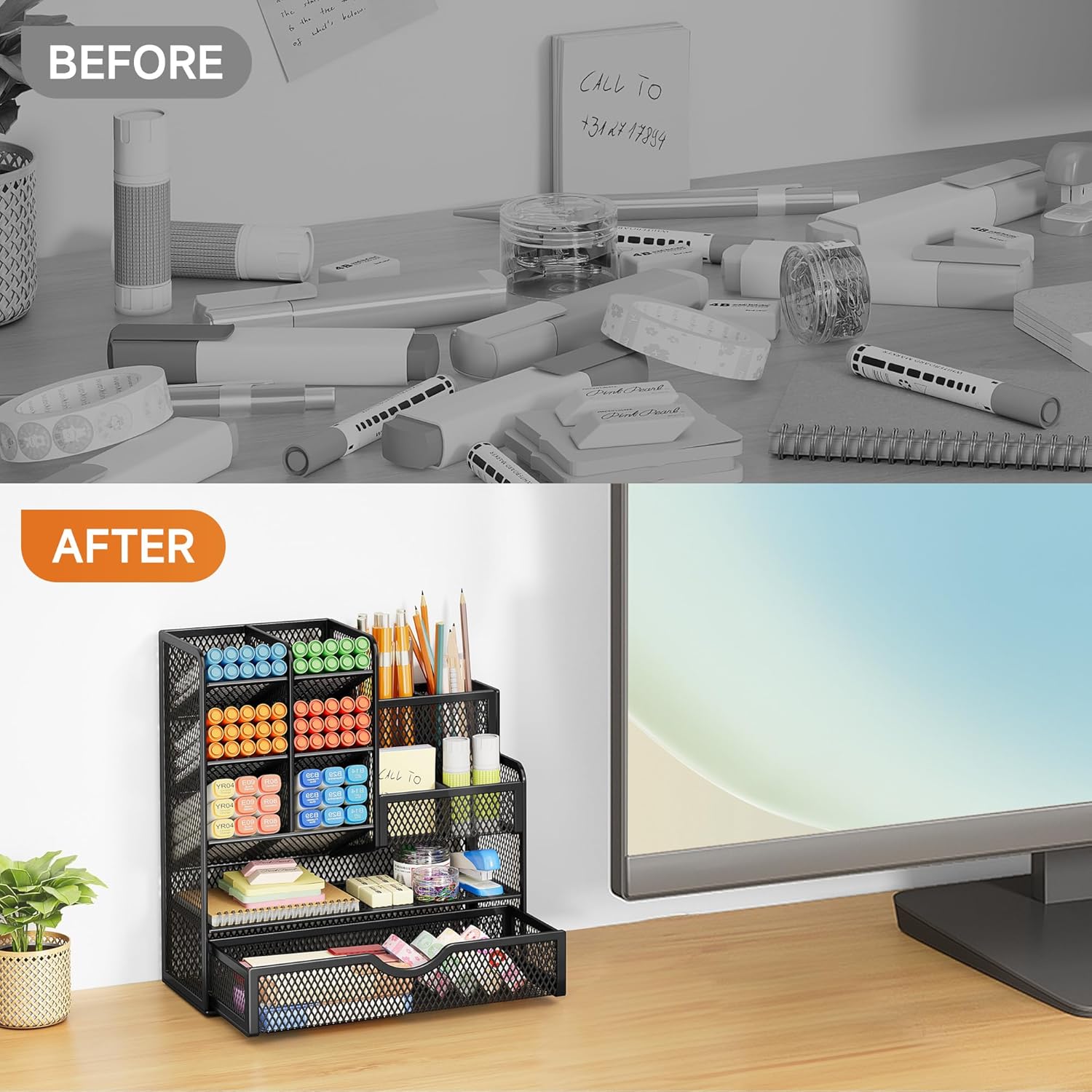 Thumbnail 1 de VITVITI Mesh 5‑Tier Desk Organiser