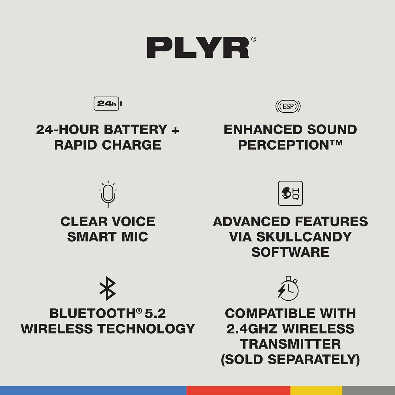 Thumbnail 3 de Skullcandy PLYR Casque de Gaming Multiplateforme — 50 mm, IA Microphone, autonomie 24 h