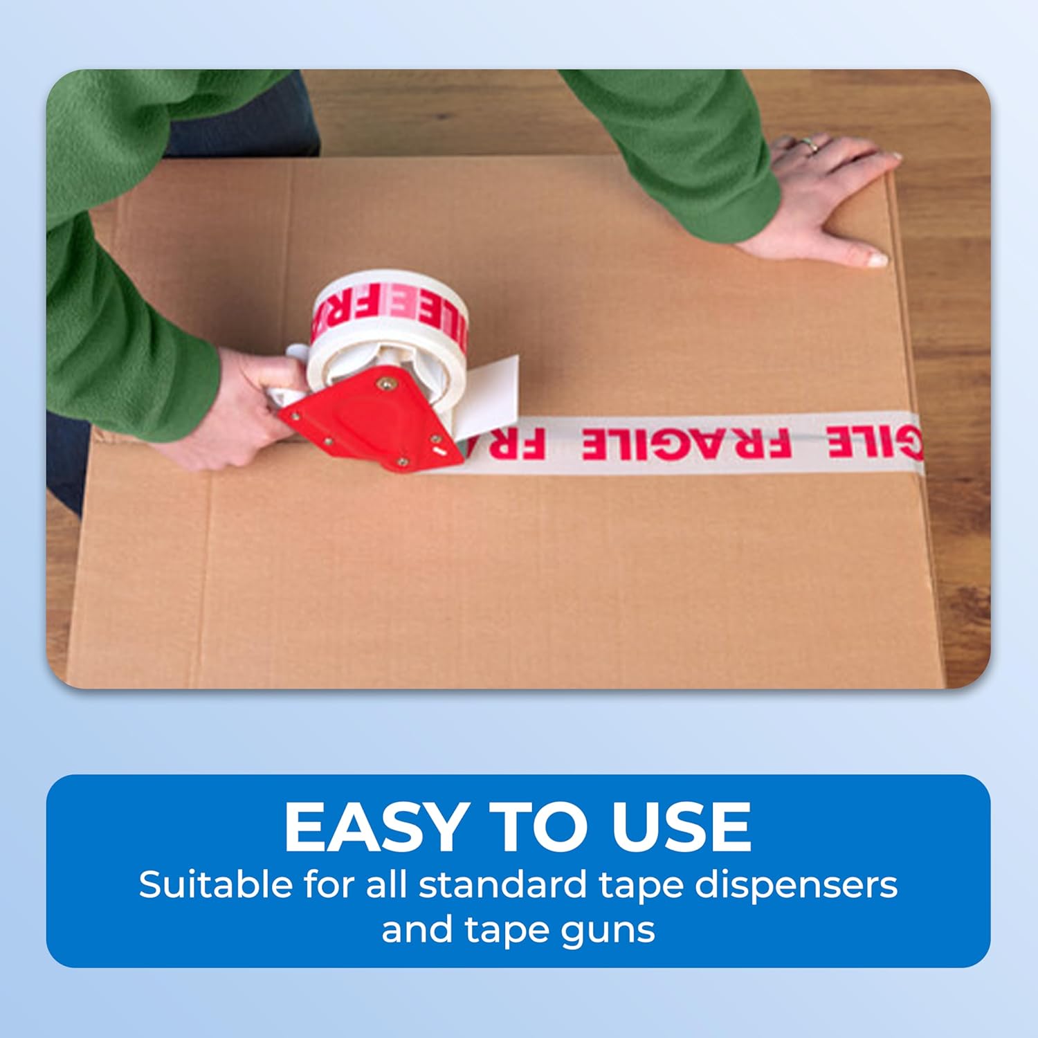 Thumbnail 4 de Double Dragon Extra Thick Fragile Printed Tape – 48mm x 66m (Pack of 3)