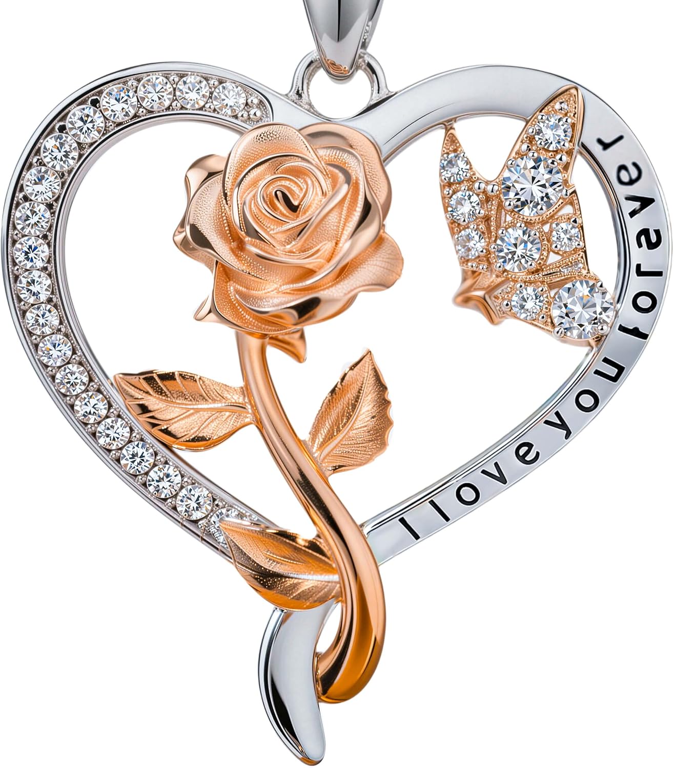 Thumbnail 6 de LOVANS Kette Silber 925 mit Herz-Anhänger und 5A-Zirkonia – farbverlaufene Schönheit für Mutter, Freundin & Valentinstag