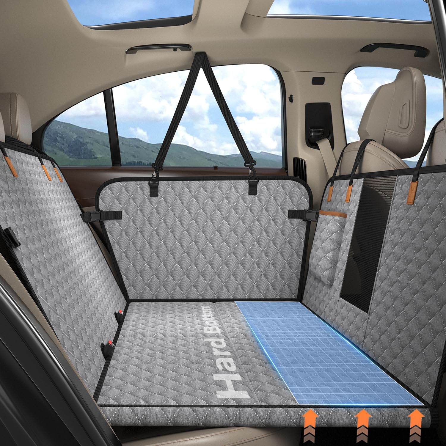 Detalle de MyeMdan dog car seat cover, 600D Oxford cloth
