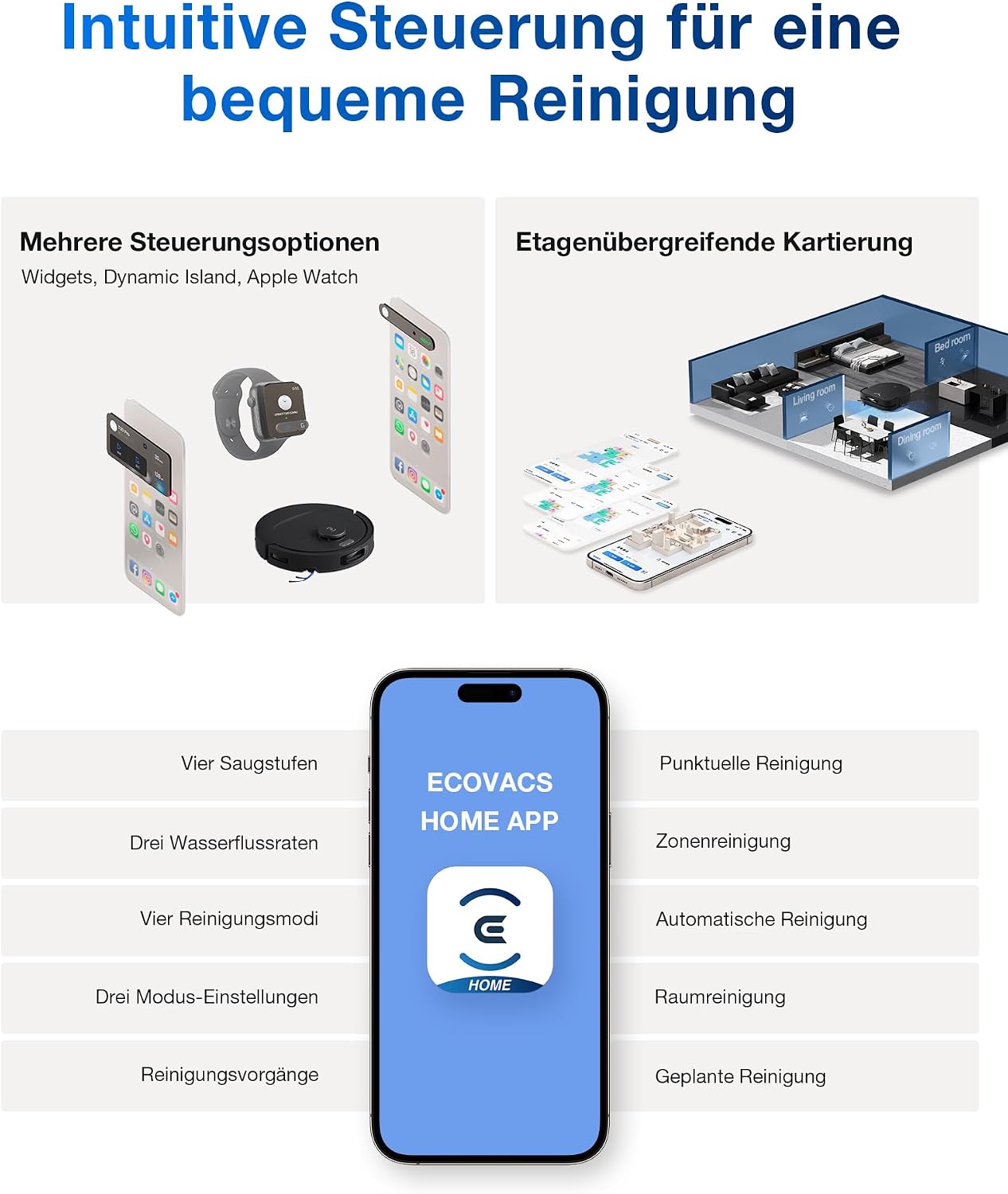 Thumbnail 6 de ECOVACS DEEBOT T30e Omni Saugroboter mit Wischfunktion – Leistung trifft Automatisierung