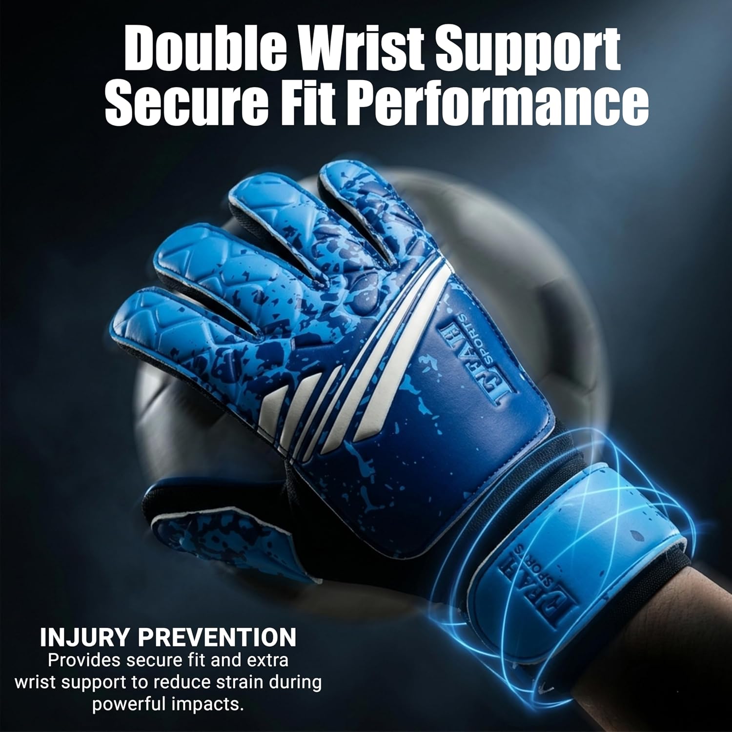 Thumbnail 2 de EFAH SPORTS Size 5 Youth Soccer Goalie Gloves with Latex Palm