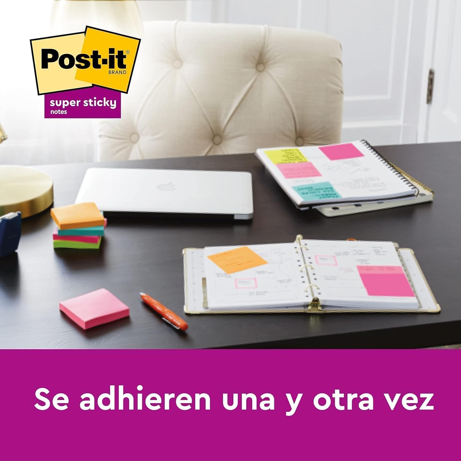 Detalle 2 de Post-It Super Sticky Carnival 76x127 mm 90 hojas