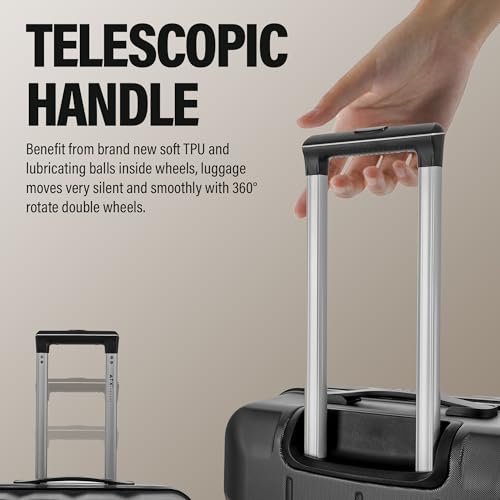 Thumbnail 6 de ATX Luggage Medium 65L Suitcase with 4 Dual Spinner Wheels and TSA Lock