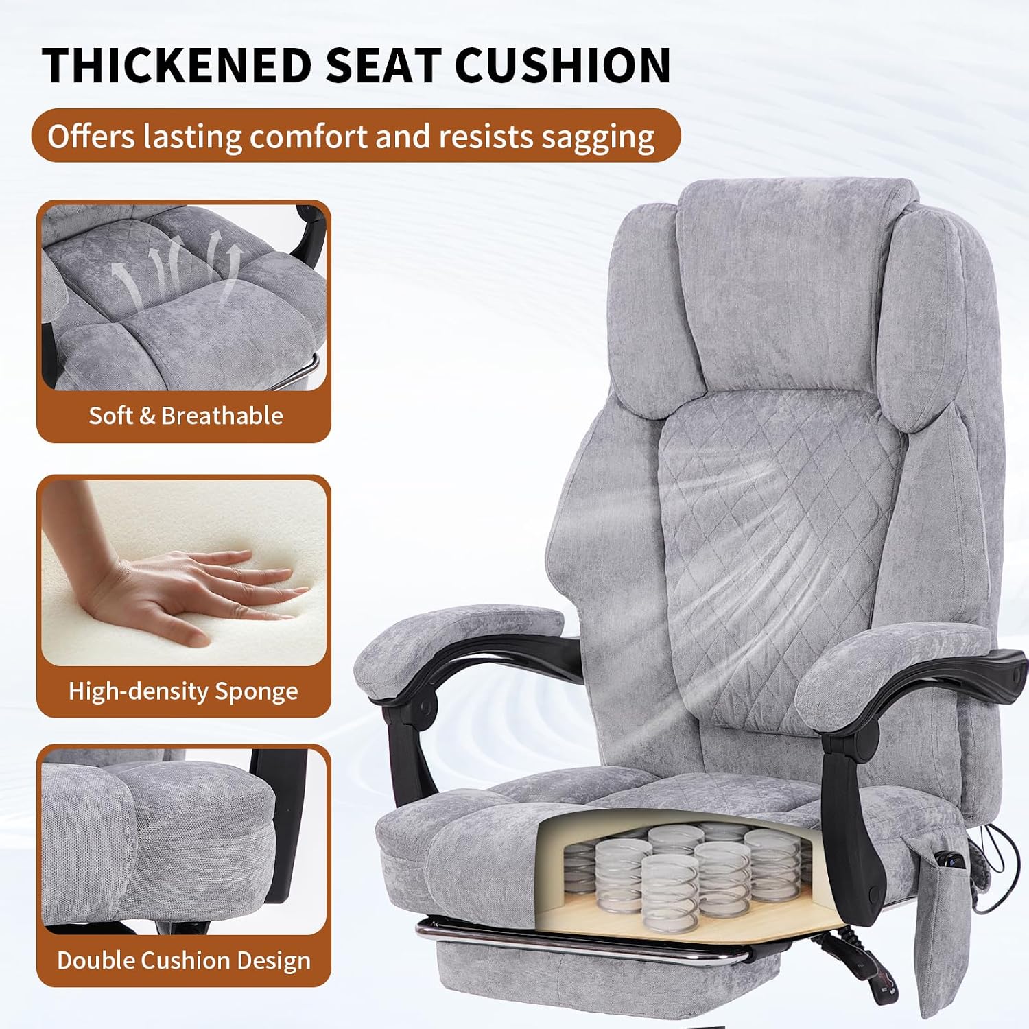 Detalle 2 de Zuacs Massage Office Chair, 400 lb