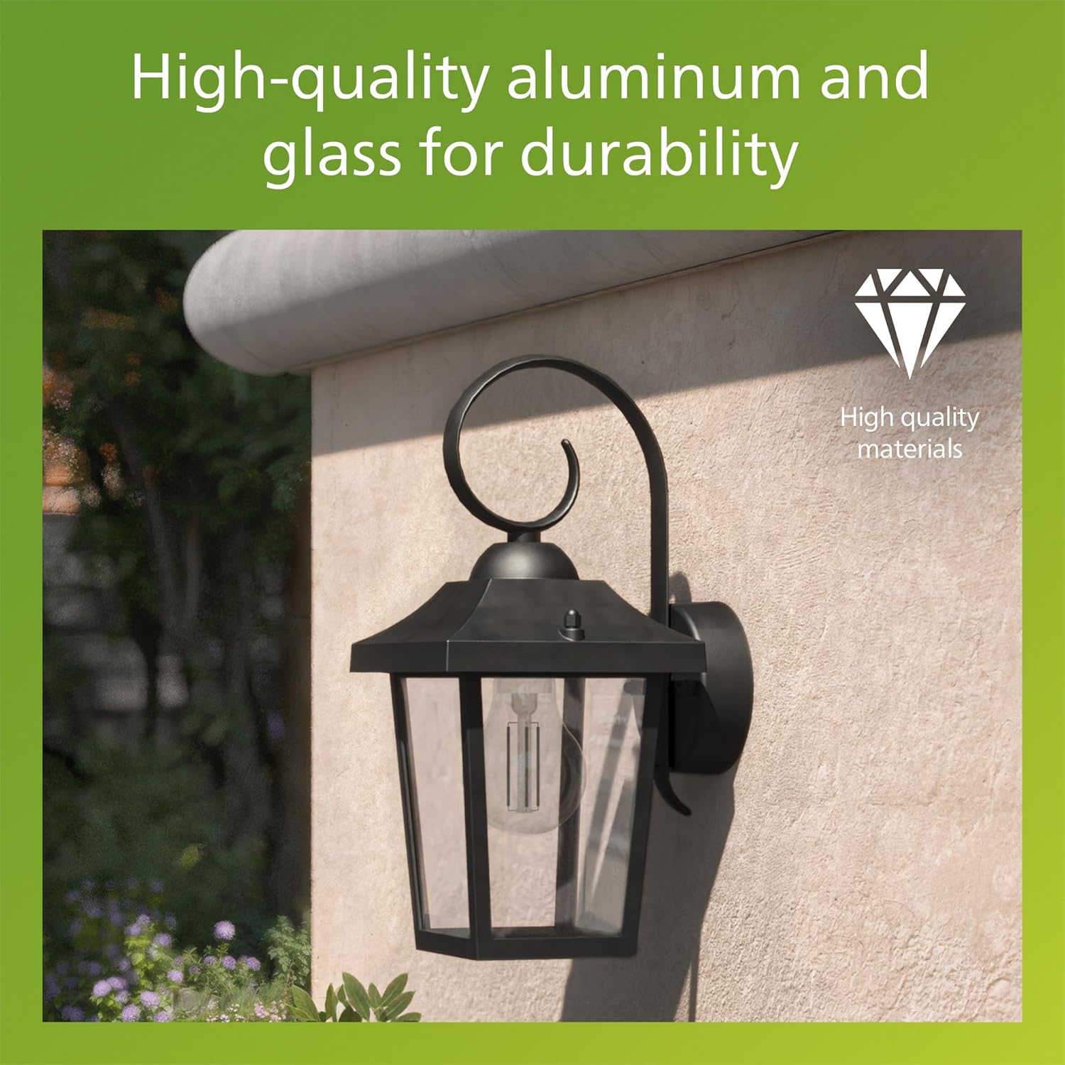 Thumbnail 5 de Philips Buzzard Outdoor Wall Light (IP44) in Black with E27 bulb holder