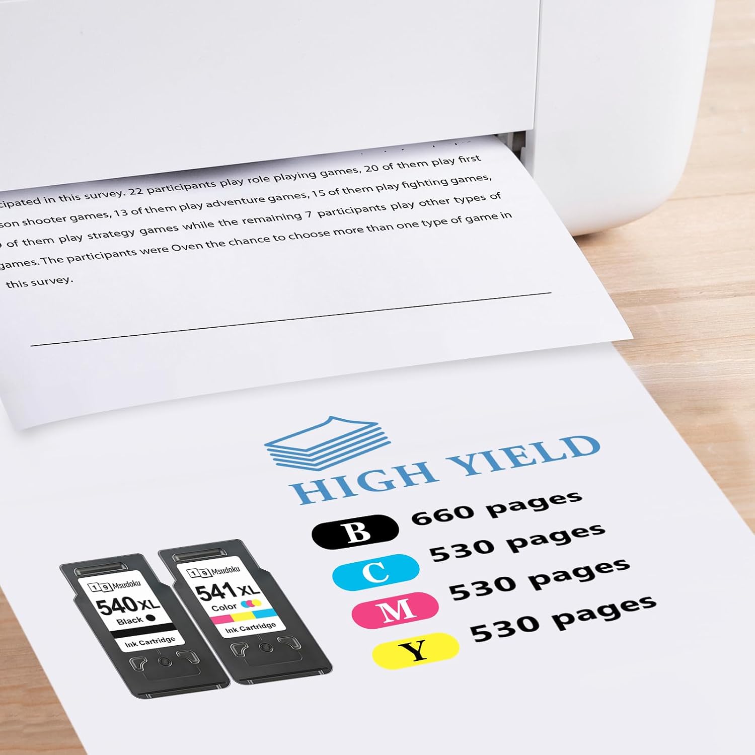 Thumbnail 2 de PG-540XL CL-541XL Multipack Patronen für Canon Pixma TS5150/TS5151 – Schwarz & Farbe (2er-Pack)