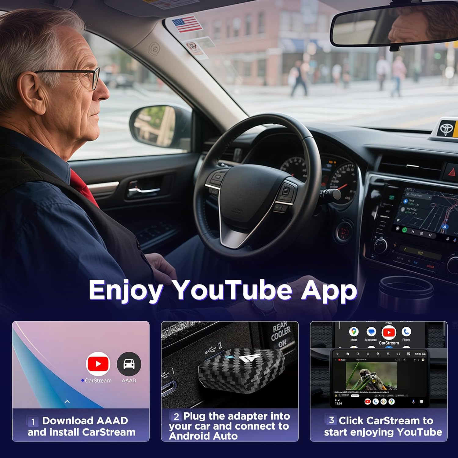 Thumbnail 6 de MSXTTLY U2AC-L9 Adattatore Android Auto Wireless