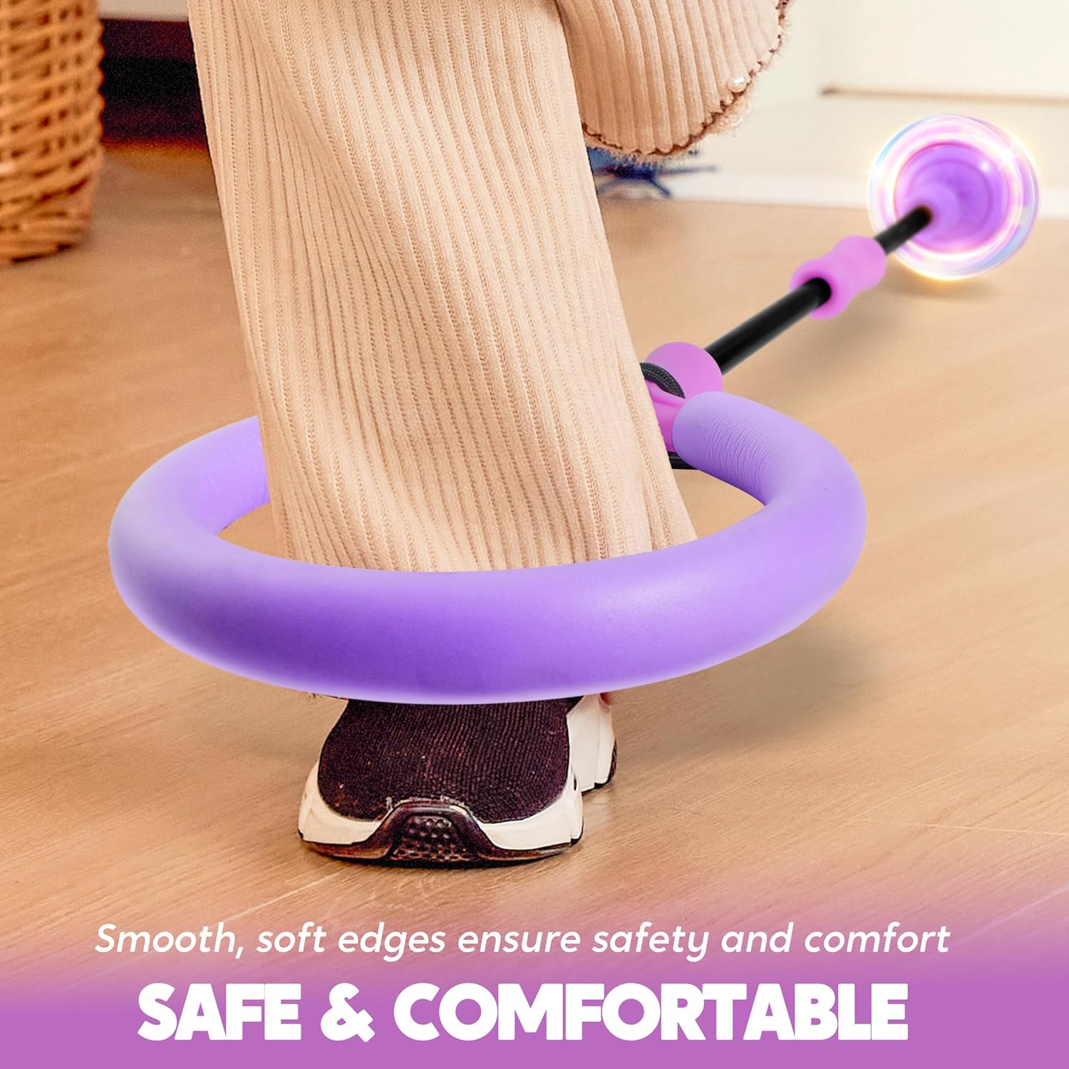 Thumbnail 4 de JOYIN Swing Wheel mit Lichtrad – blinkender Springball für Kinder (ca. 6–10 Jahre), lila