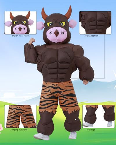 Detalle de FXICH Costume taureau gonflable unisexe đ
