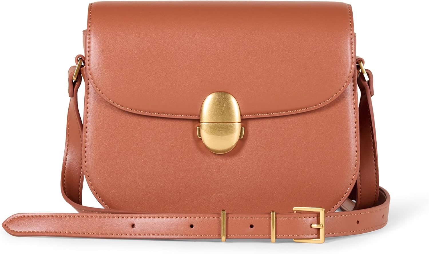 Detalle 2 de Amazon Essentials Women's Vegan Leather Crossbody Flap Bag with Adjustable Strap