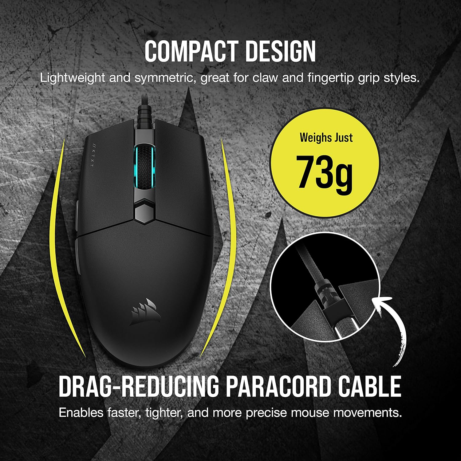 Detalle de CORSAIR Katar Pro XT 18,000 DPI FPS mouse