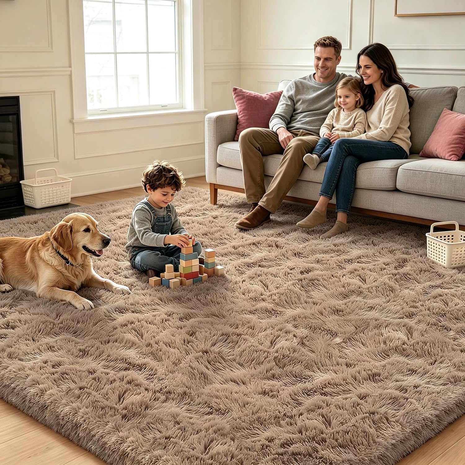 Thumbnail 4 de yongyangjuxin Fluffy Rug Shaggy Area Rug 8x10