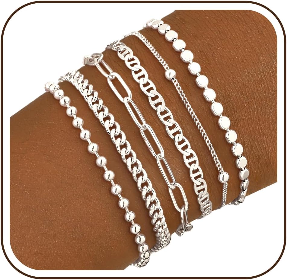 Thumbnail 6 de ZOERAY Armband Damen Gold Silber Set – Wasserfest, 18K vergoldet, verstellbar, vielseitig stapelbar