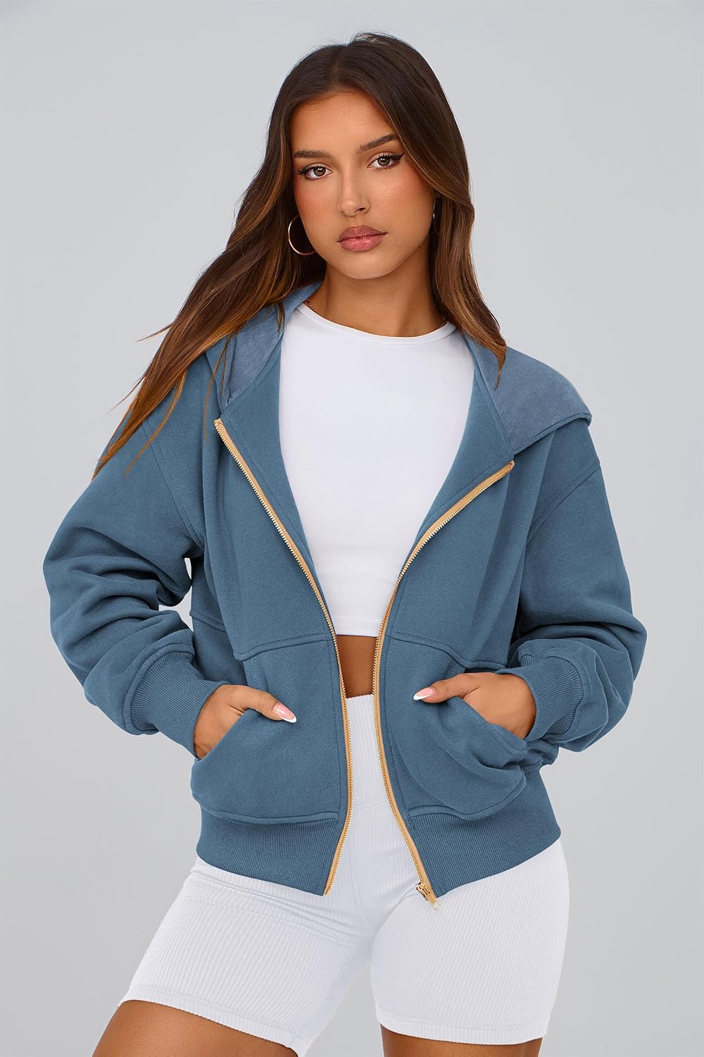 Thumbnail 4 de PRETTYGARDEN Hoodies Zip Up Hoodie US 4-16