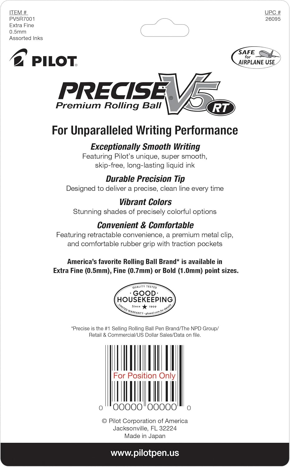 Thumbnail 1 de Pilot Precise V5 RT 0.5 mm extra-fine rolling ball pens 🖊️