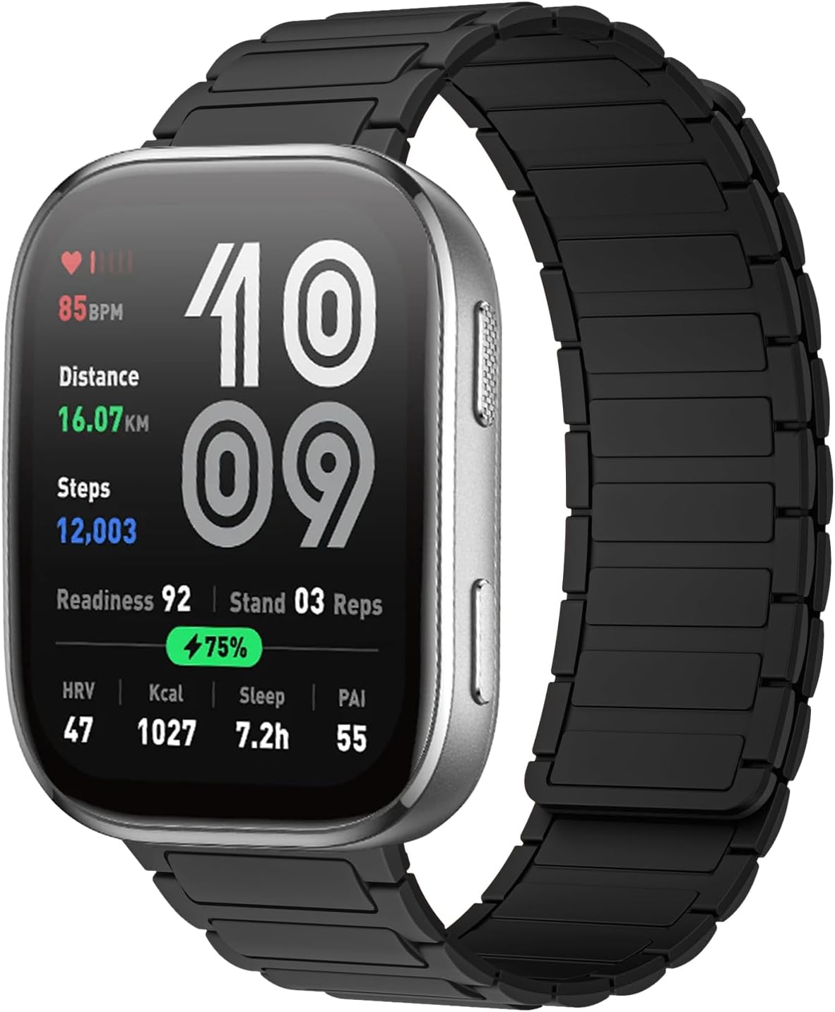 Detalle de RosMank 22mm Silicone Watch Band – Magnetic Replacement Strap for Amazfit and More (22mm)