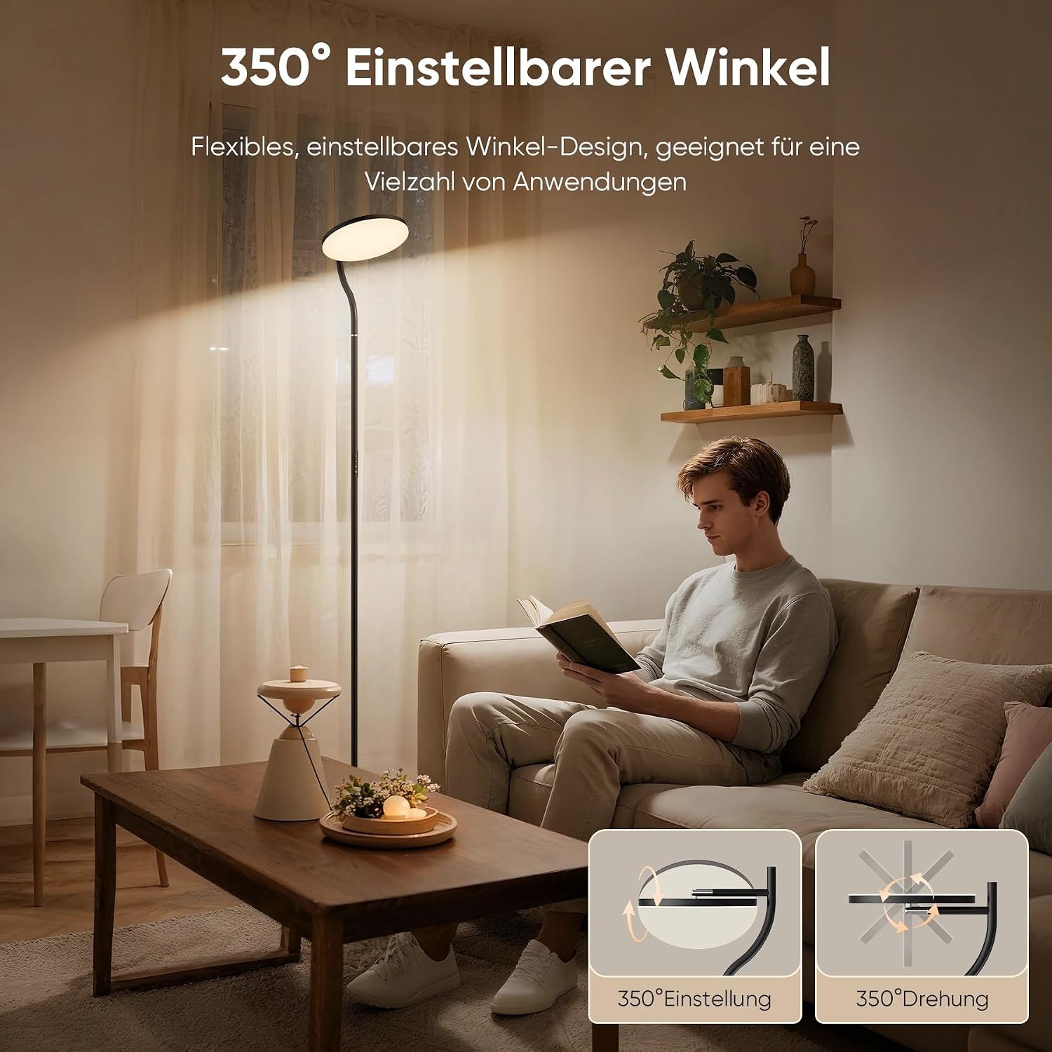 Thumbnail 2 de Bonsery Stehlampe 36 W mit Fernbedienung