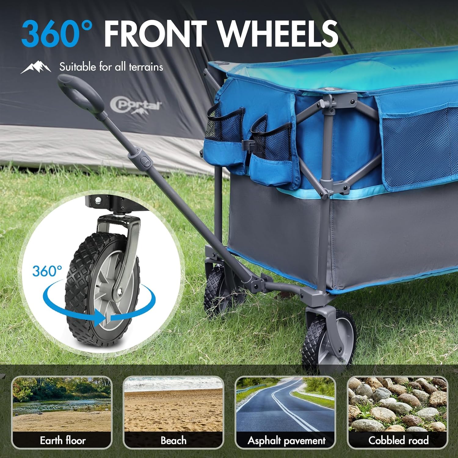 Thumbnail 6 de PORTAL XL Deeper Festival Trolley on Wheels 300L: Heavy-Duty Foldable Cart for Outdoor Kitchens, Gardens and Beaches