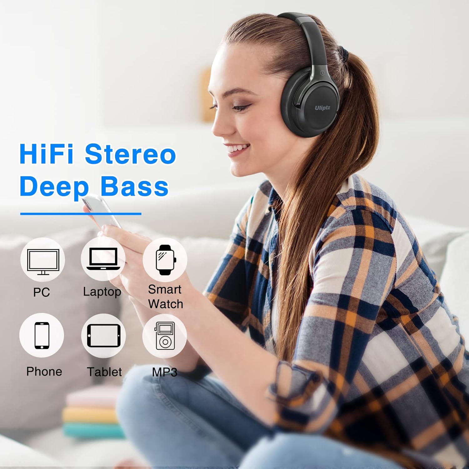 Thumbnail 1 de Uliptz Auriculares Inalámbricos Bluetooth 5.3 con 65 Horas