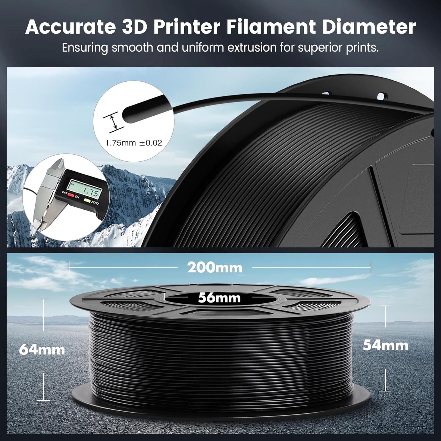 Thumbnail 4 de SUNLU PLA Filament 1,75 mm 1 kg Spule für 3D-Drucker