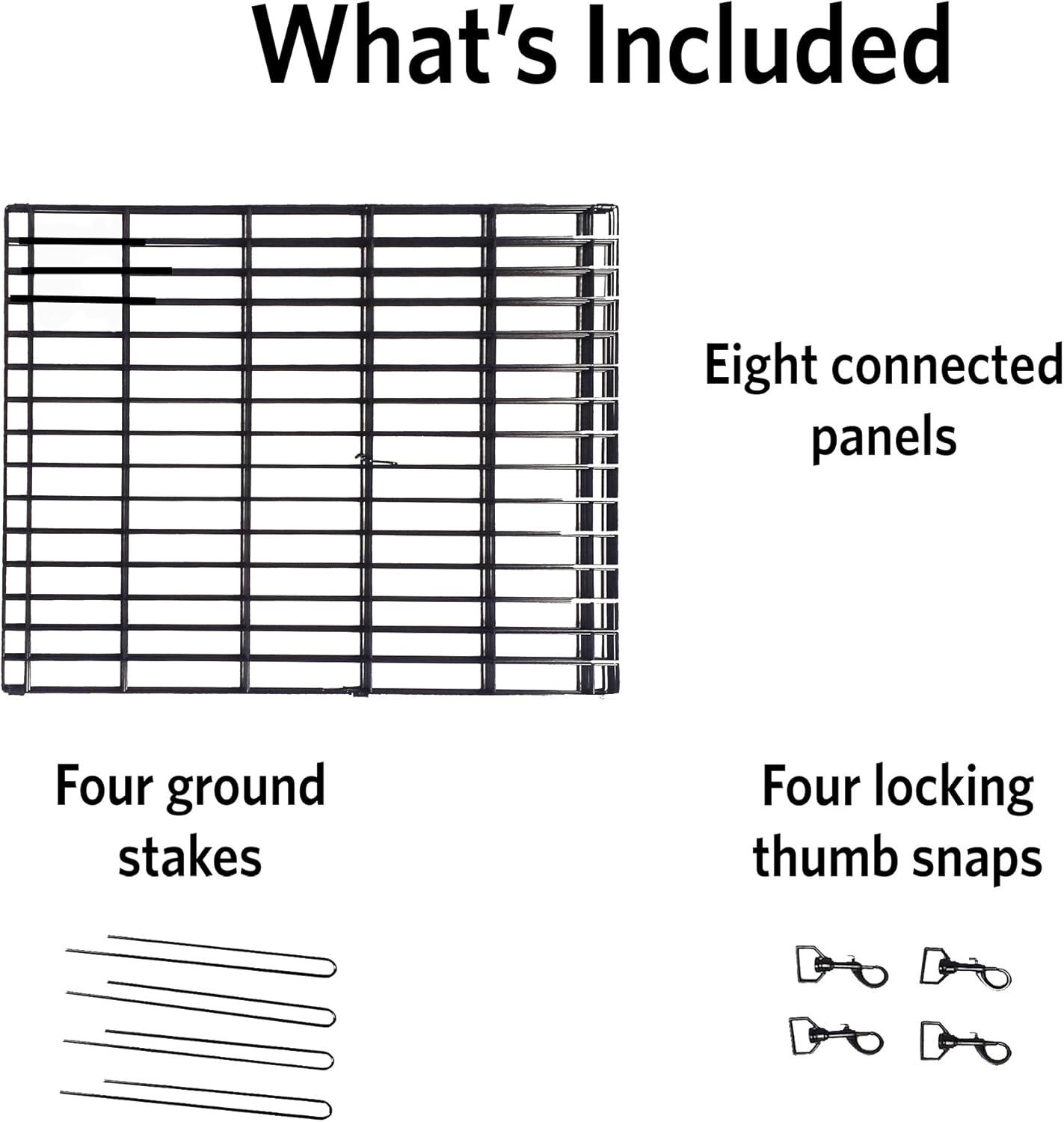 Thumbnail 3 de New World Folding Metal Dog Exercise Pen (No Door) – Black E-Coated, 76cm Tall, 1.5m of Play Space