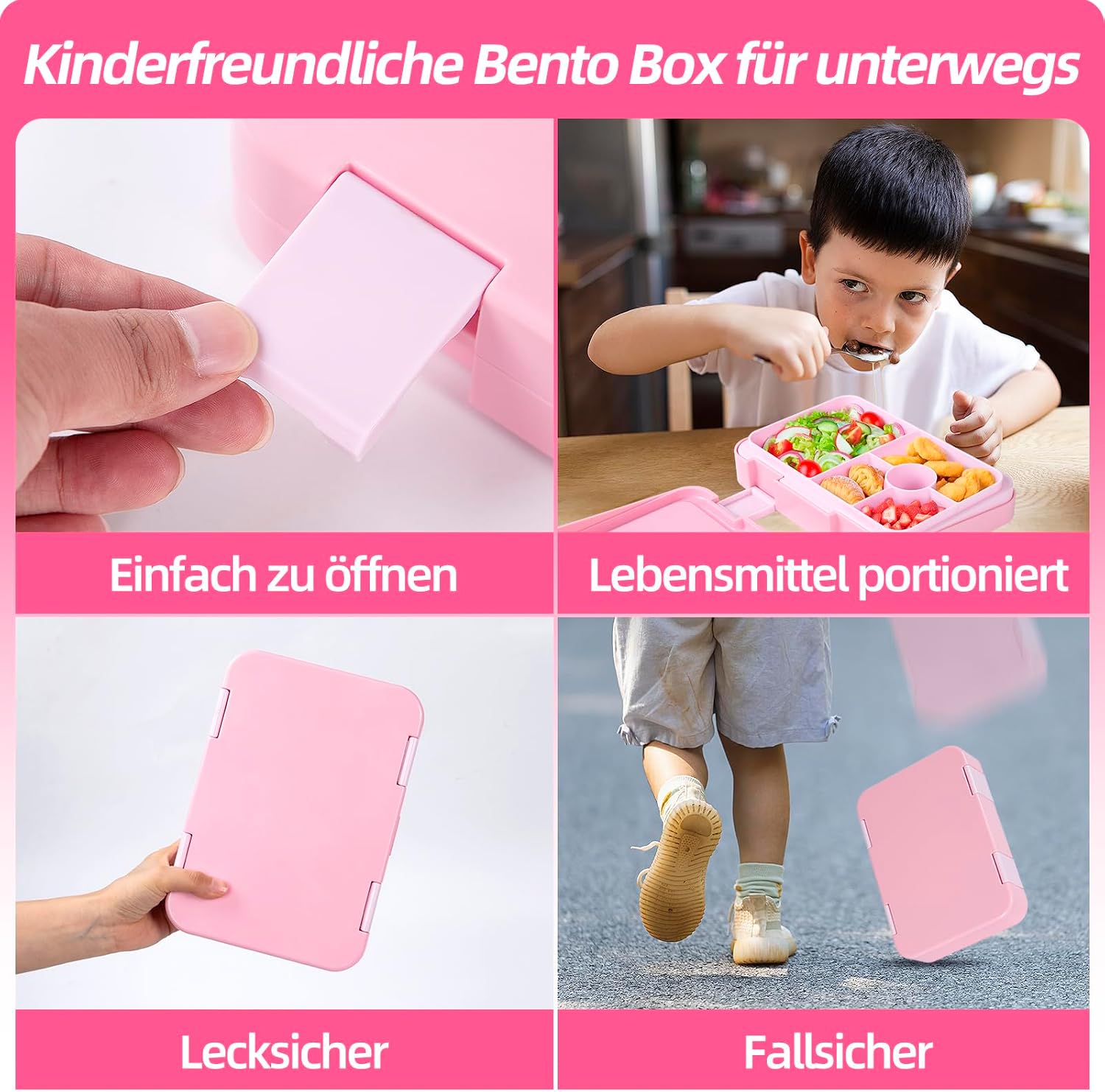 Detalle de QCQHDU Brotdose Kinder 810 ml