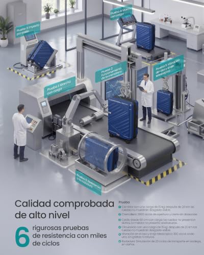 Detalle de SONGMICS Maleta de Viaje Talla L (65 x 45 x 25 cm) – ABS, ruedas 360°, cierre TSA y compartimento impermeable