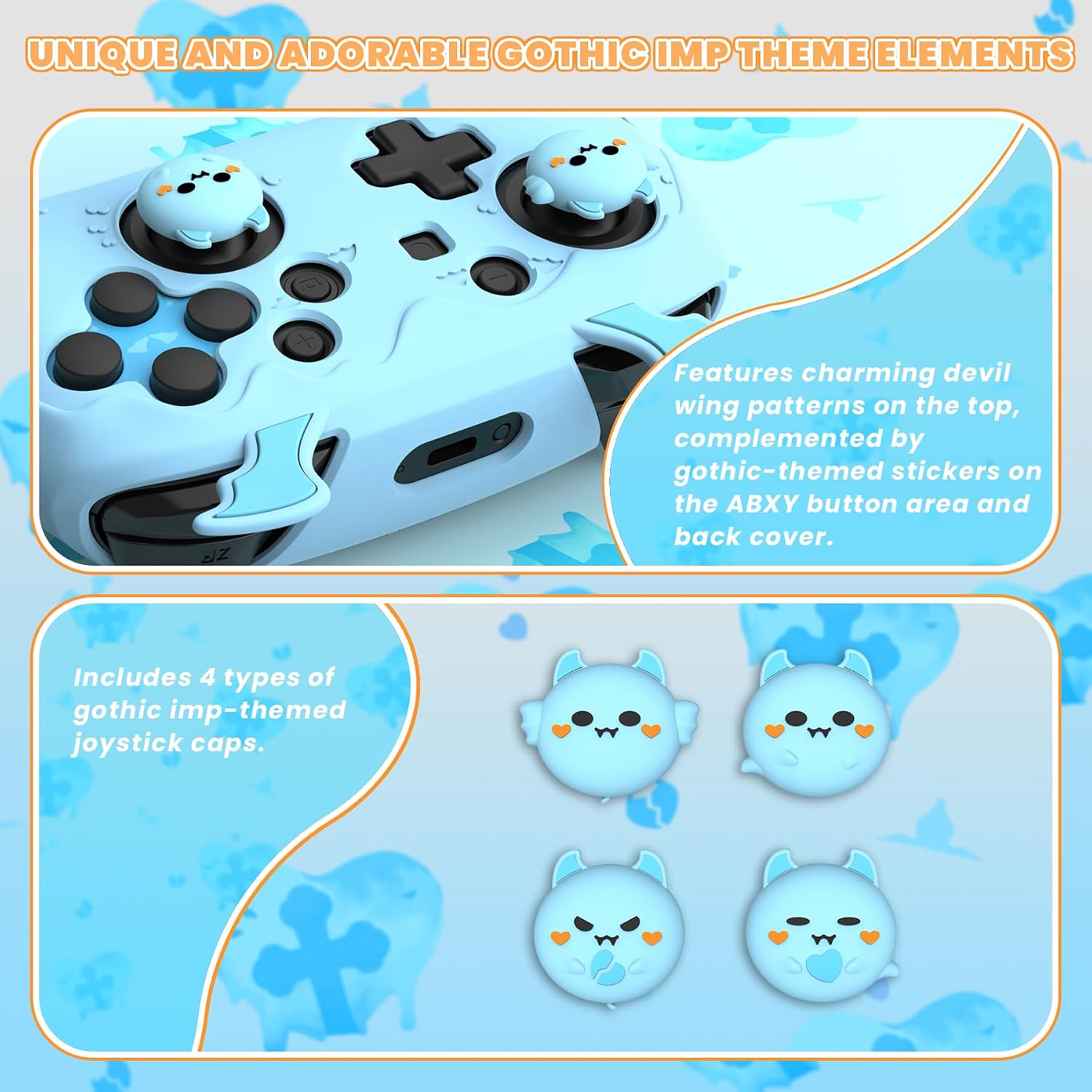 Detalle de PlayVital Funda de Silicona para Nintendo Switch Pro 🎮 Antirayaduras