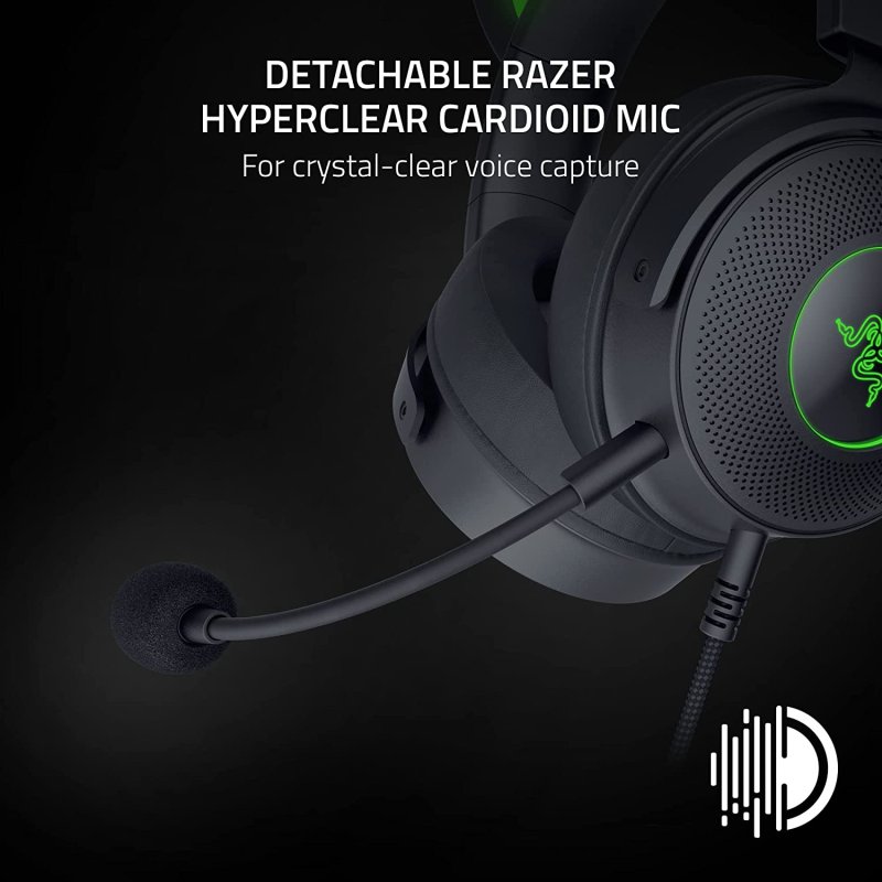 Detalle de Razer Kraken Kitty V2 Pro auriculares gaming 16,8M colores