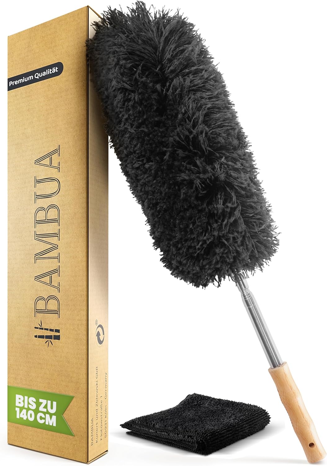 Thumbnail 6 de BAMBUA Staubwedel Teleskop (240 cm) – Effektive Staub- &, Spinnenwebenentfernung mit Mikrofaser