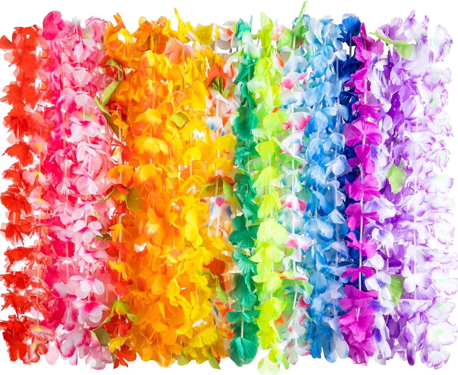 Detalle de JOYIN Hawaii Blumenketten Set – 24 Stücke Hawaiiketten, Tropische Lei für Party, Strand und Luau