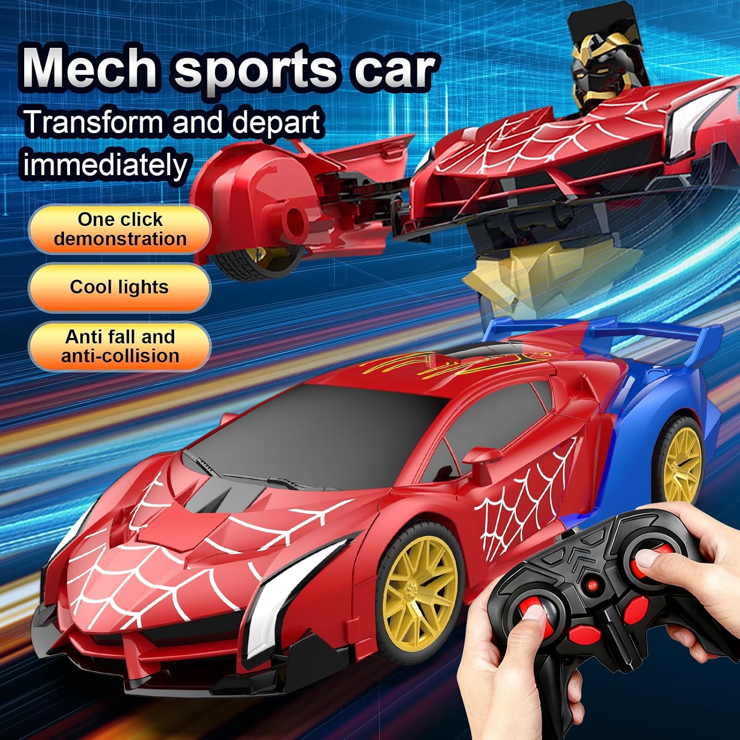 Detalle de Blackma RC Transforming Car, 1:18 Scale